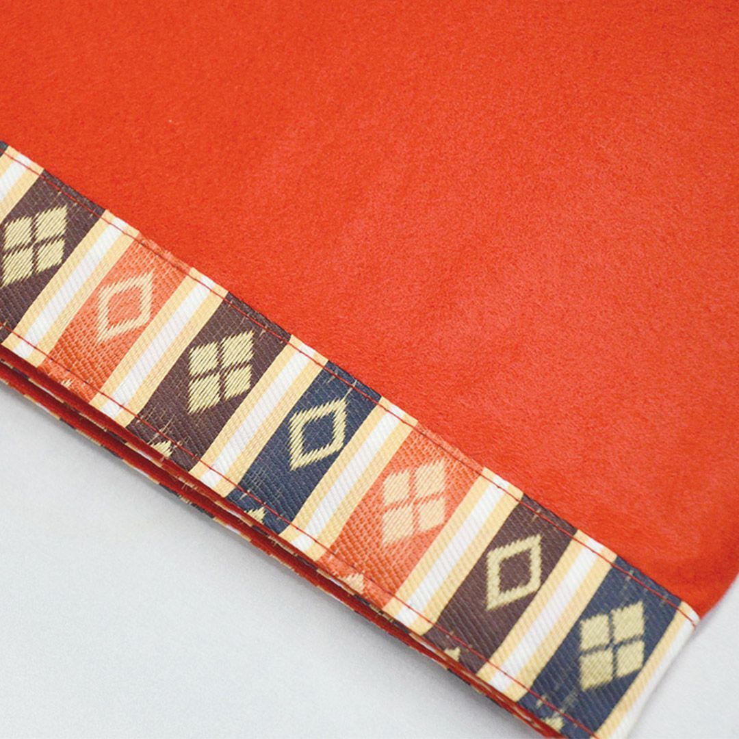 【処分品】赤毛氈 20号1段 メルトン 薄手 雛人形用 下敷き 70cm×44cm 繧繝縁つき アウトレット