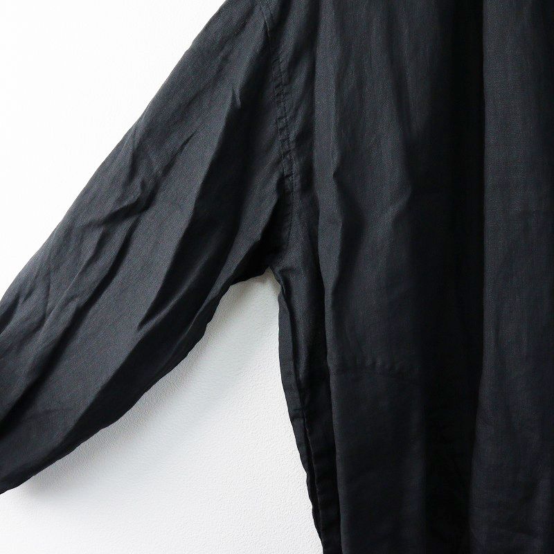nest Robe - 美品 2024SS 定価2.7万 ネストローブ nest Robe ラミーギャザーショートブルゾン F/ブラック トップス ブラウス 【2400014004175】 美品 2024SS 定価2.7万 ネストローブ nest Robe ラミーギャザー