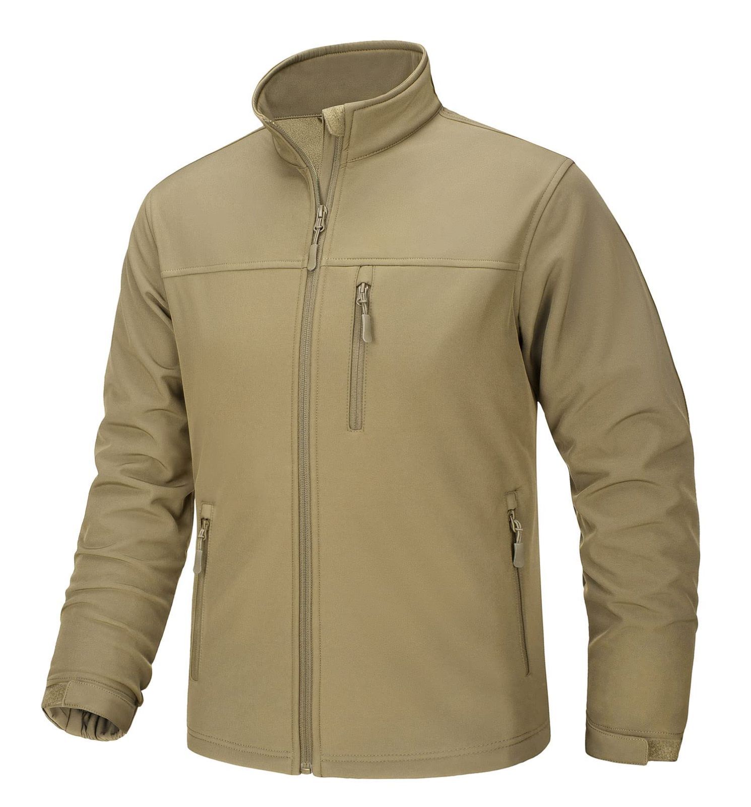 アウトドアウエア 裏起毛 登山服 メンズ タクティカル 軽量 ウインドブレーカー ジャケット 無地 ブルゾン 撥水ジャンパー [TACVASEN] ソフトシェルジャケット 作業服