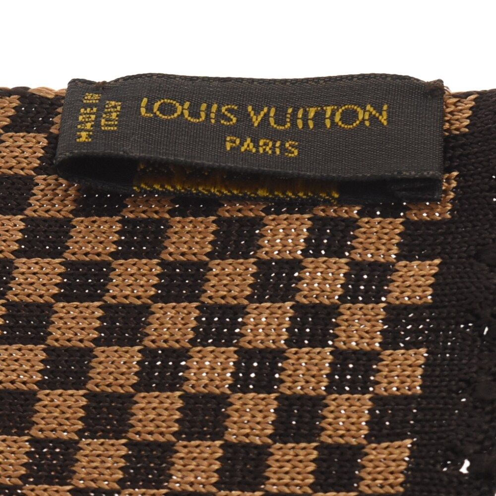 ルイヴィトン ダミエ・ソバージュ エシャルプ スモーキング シルク ストール LOUIS VUITTON (ルイヴィトン) エシャルプ スモーキング ダミエ