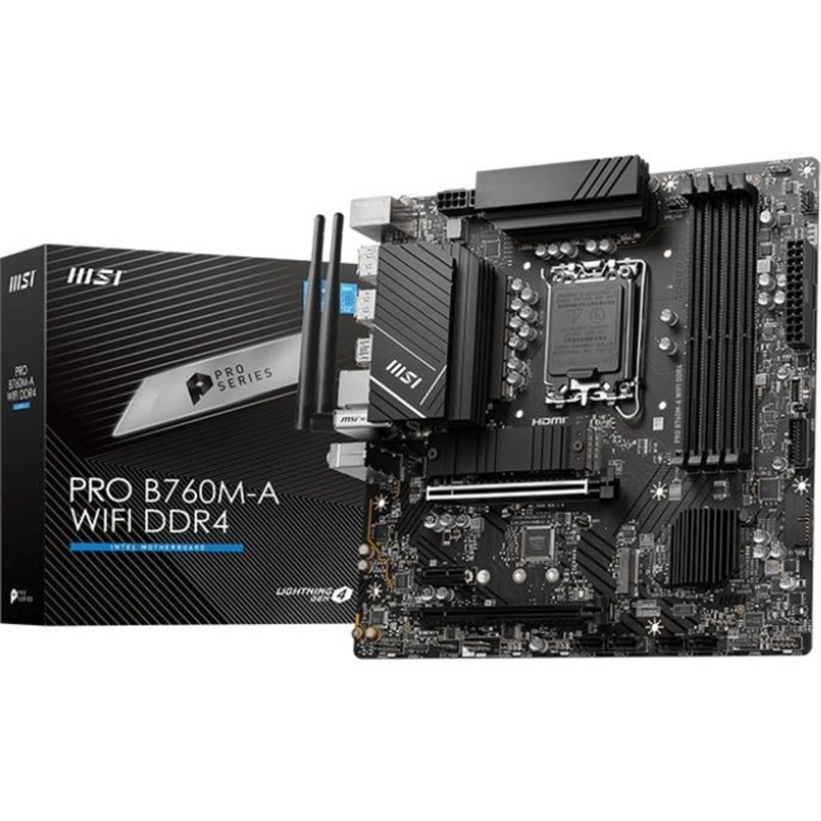MSI Pro B760M-A WiFi DDR4 インテル LGA 1700 microATX デスクトップ