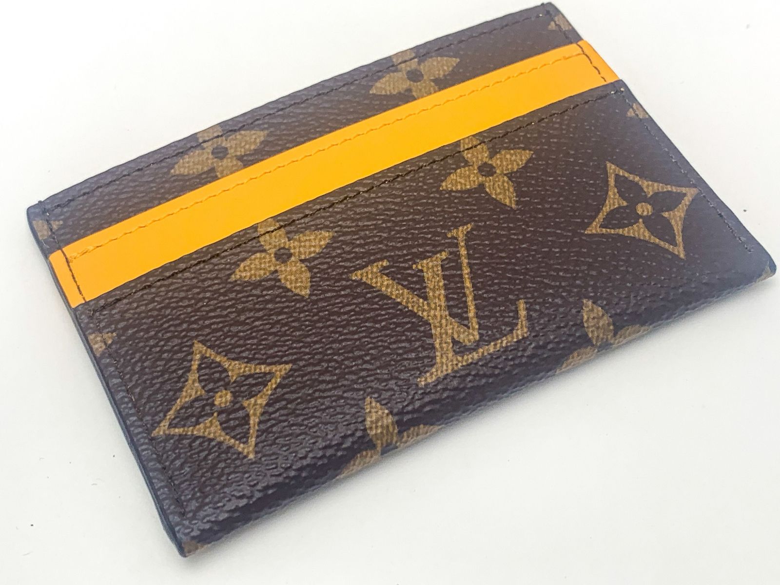 LOUIS VUITTON ルイヴィトン モノグラム・マカサー サフランイエロー カードケース ポルト カルト・ダブル M12844 カード入れ 小物 ブランド