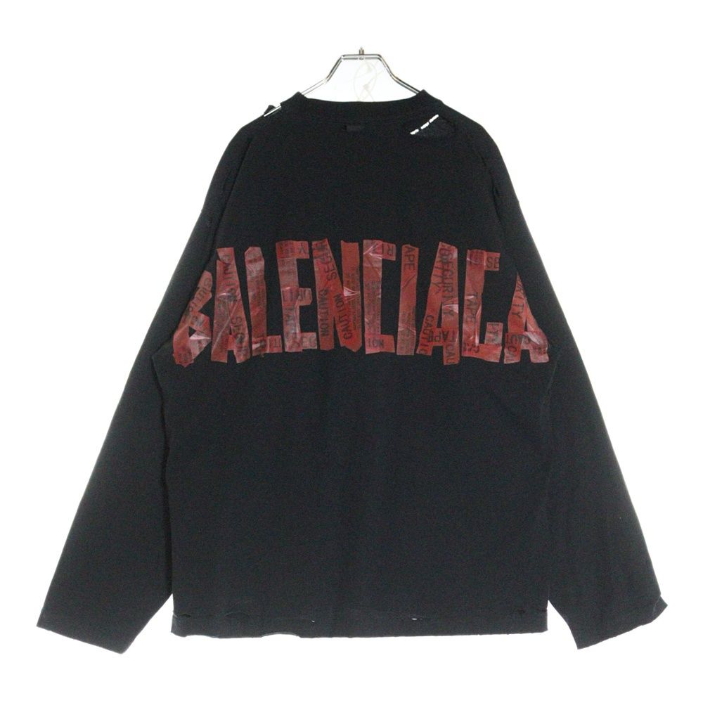 BALENCIAGA (バレンシアガ) 25SS セキュリティーテープロゴ 長袖T