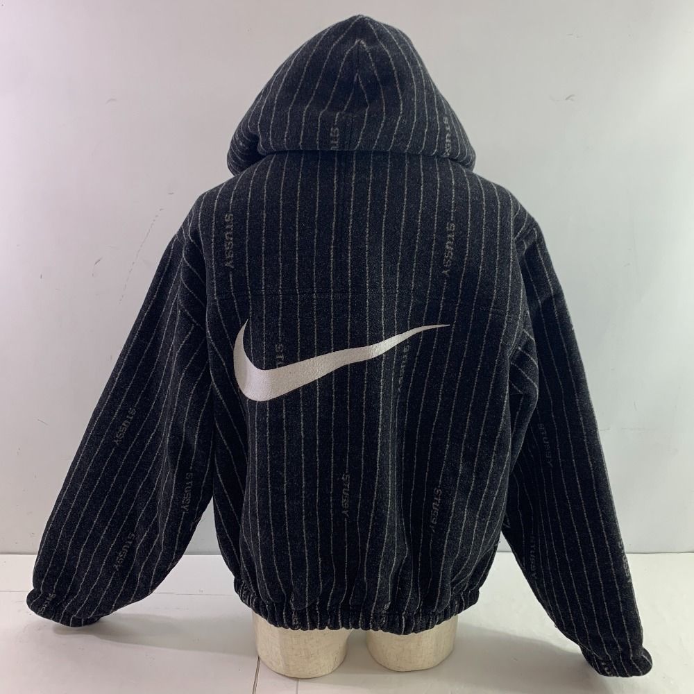 04w1570▽※【中古】STUSSY ステューシーxNIKE ナイキ ストライプ ウール ジップアップ フーディ ジャケット ブラック  DR4023-010 Mサイズ - メルカリ