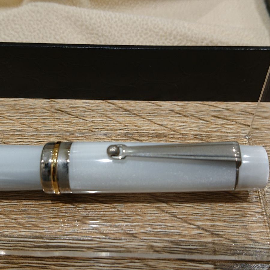 希少】Delta 万年筆 ヴィンテージ ホワイト ペン先F 新品未使用品 未