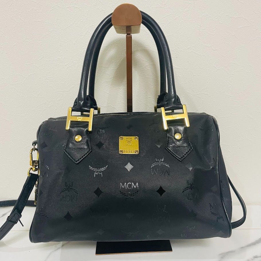 MCM エムシーエム モノグラム ヴィセトス柄 PVC レザー 2WAY