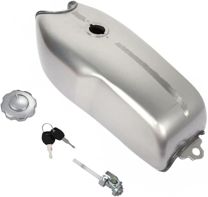 新品one+lifestyle バイク用 燃料タンク 9L 2.4ガロン 未塗装 カフェレーサー 汎用