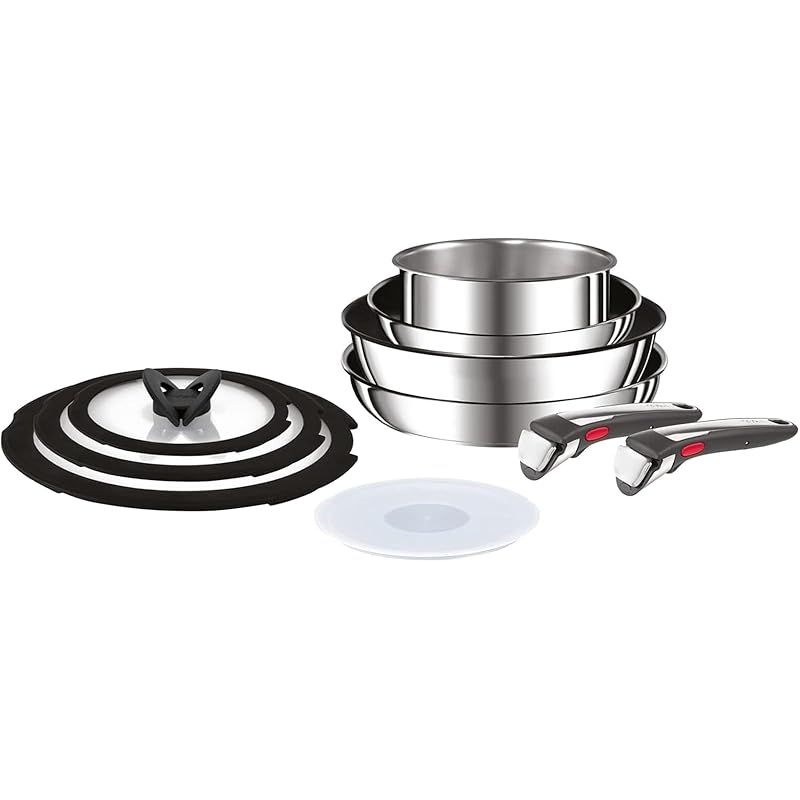 オンライン ティファール 取っ手のとれる 鍋 フライパンセット 10点セット IH ガス火対応 取っ手2本付き PFOAなどの有害物質不使用 インジニオ ネオ IHステンレス ブリエ アンリミテッド こびりつきにくさ長持ち ステンレス L97 1