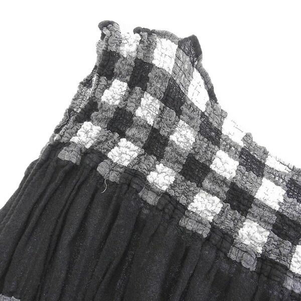 ミー イッセイミヤケ me ISSEY MIYAKE ギンガムチェック シワ
