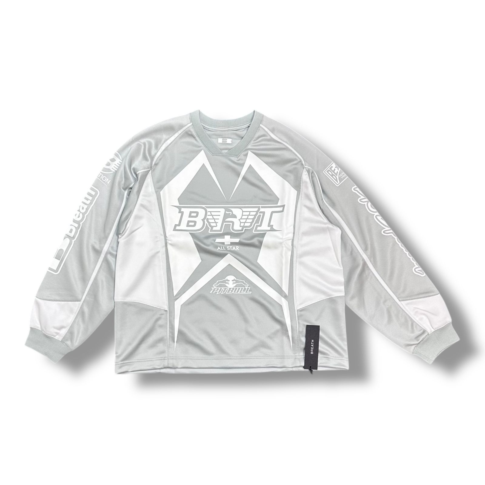 参考上代29700円 BREATH 24SS RACING LOGO JERSEY レーシングロゴジャージ カットソー 長袖Tシャツ ブレス BR23SS-T7002 グレー