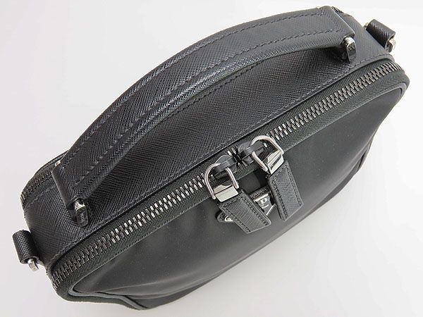 ほぼ新品】 プラダ PRADA ブリック サフィアーノレザー ナイロン 2WAY