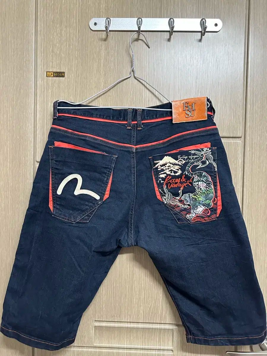 EVISU エヴィス ハーフデニム　32インチ EVISU(エヴィス) デニムハーフパンツ 2001 2001 インディゴ