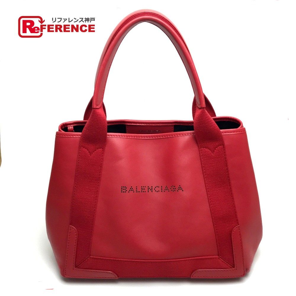 バレンシアガ 339933 ネイビーカバス S トートバッグ - メルカリ
