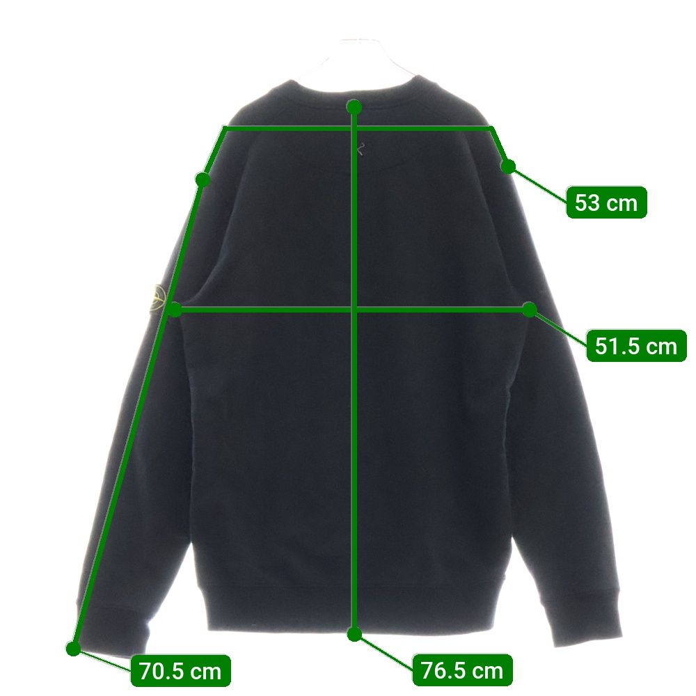 ストーンアイランド黒XXLサイズトレーナースウェット721563051