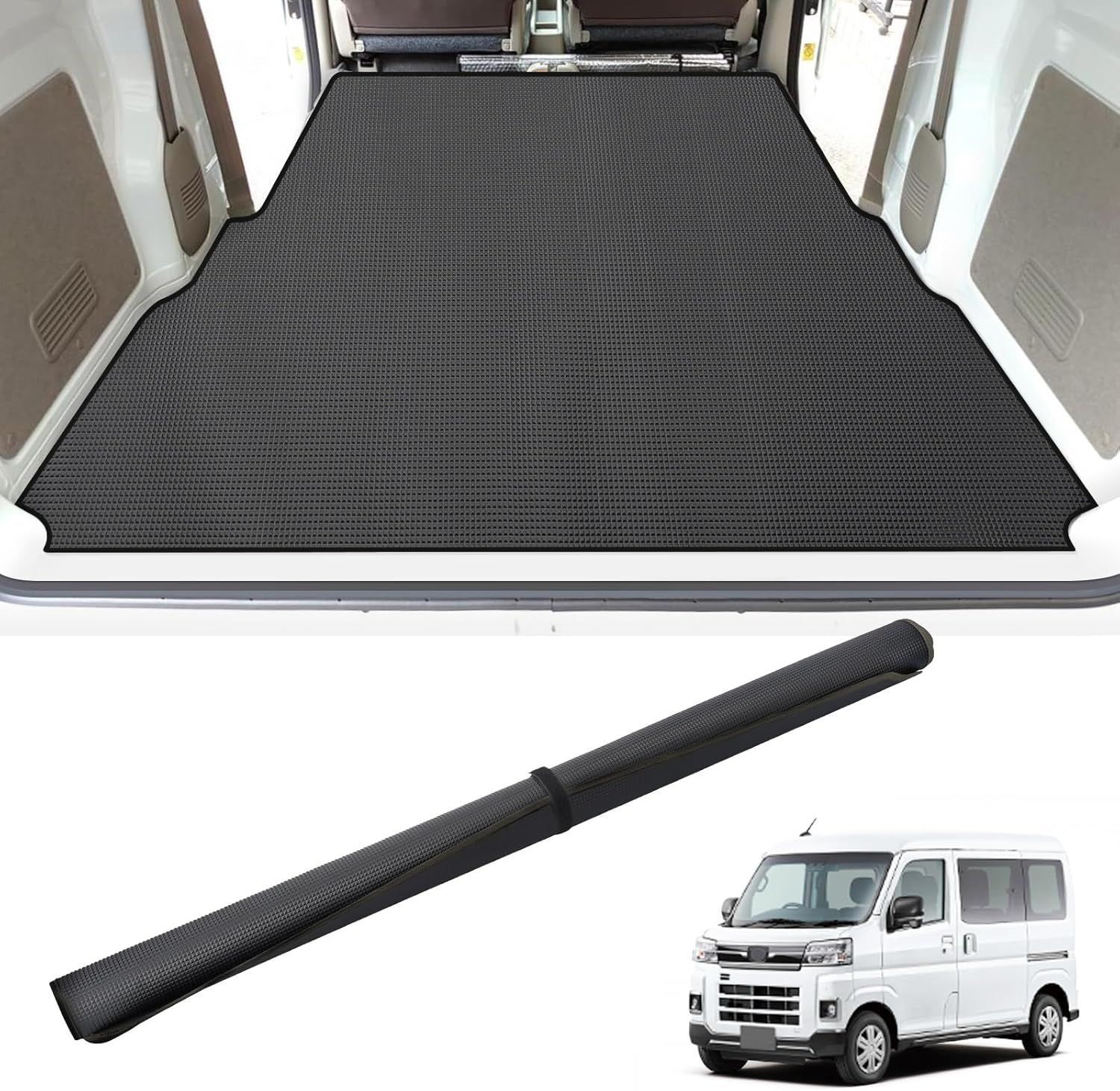ハイゼットカーゴ ピクシスバン サンバーバン 荷台マット 軽トラック ラゲッジマット 巻ける 防水 耐摩擦 耐汚れ