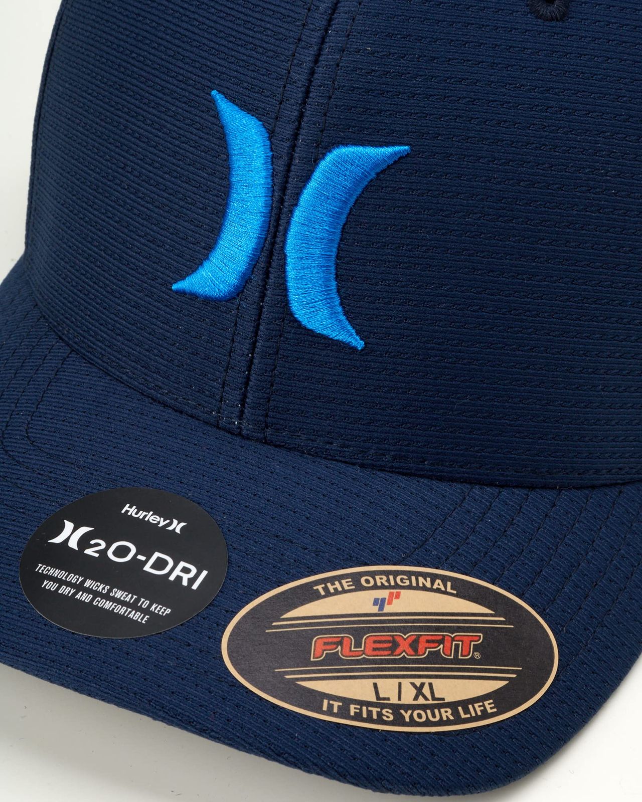 Hurley Men s Dri-fit Cutback Curved Bill Baseball Hat Size Large-X-Large Blue