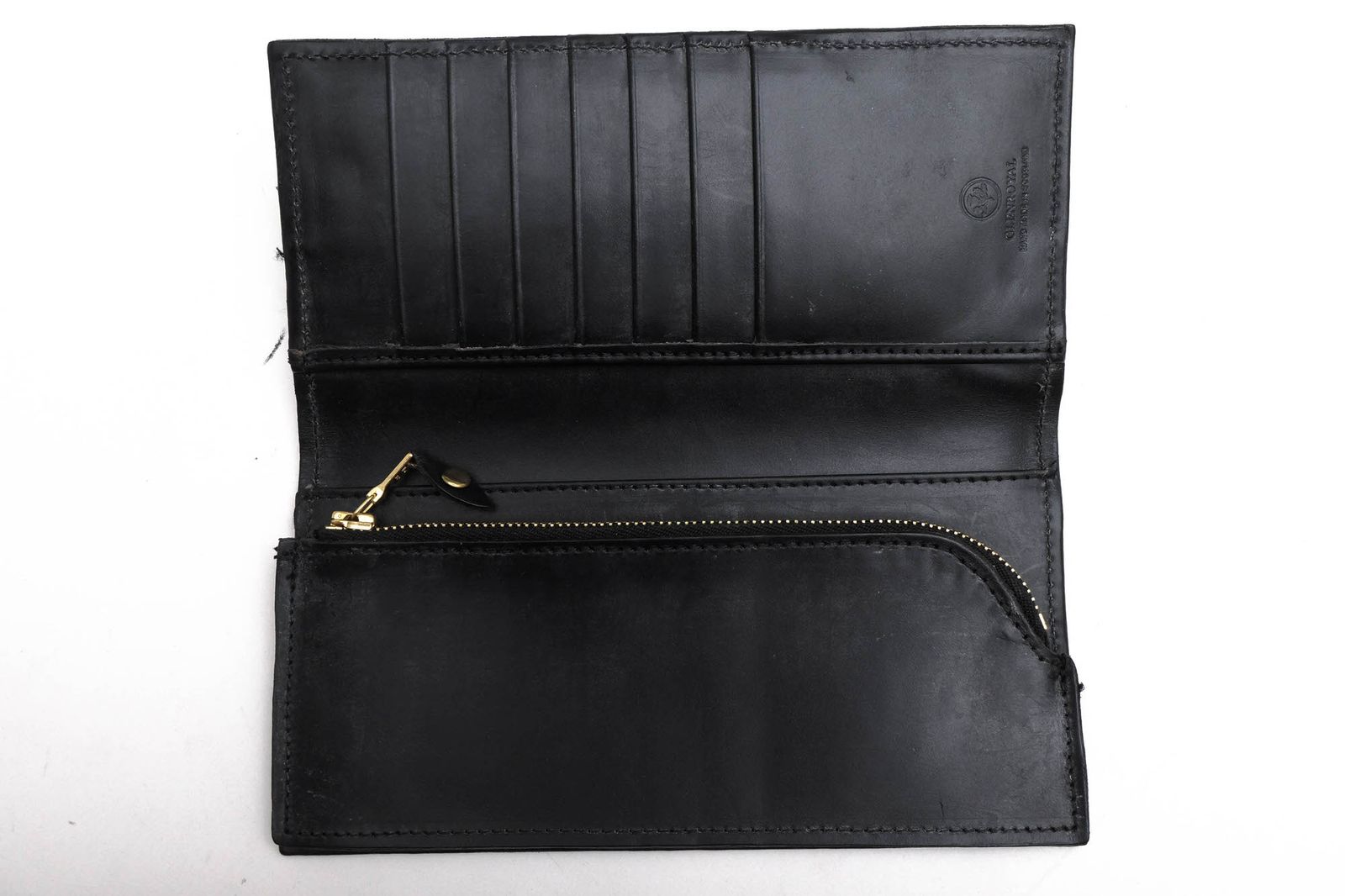 グレンロイヤル 長財布 財布 ウォレット メンズ 男性 男性用 レザー 革 本革 ブラック 黒 03-5594 LONG WALLET WITH CURVED ZIP 小銭入れあり 二つ折り