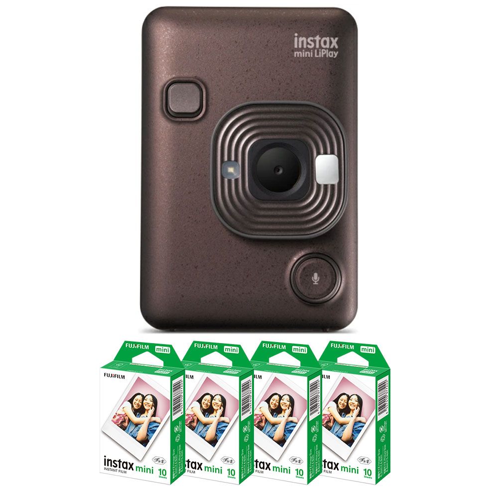 フィルム40枚付 富士フィルム チェキリプレイC ブロンズ チェキカメラ INS LIPLAY C BRONZE VN