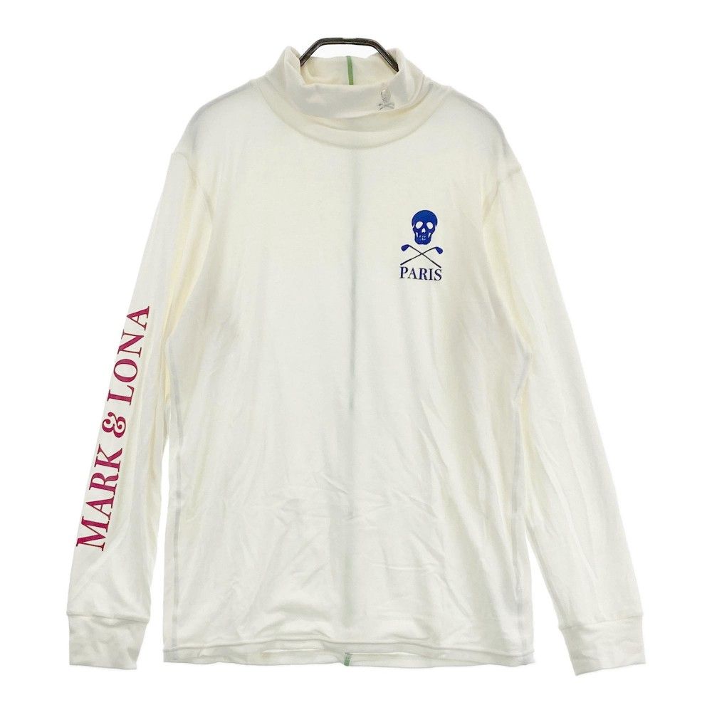 サイズ 48 MARK-LONA マークアンドロナ 長袖タートルネックTシャツ ホワイト系 240101428597 ゴルフウェア メンズ ストスト