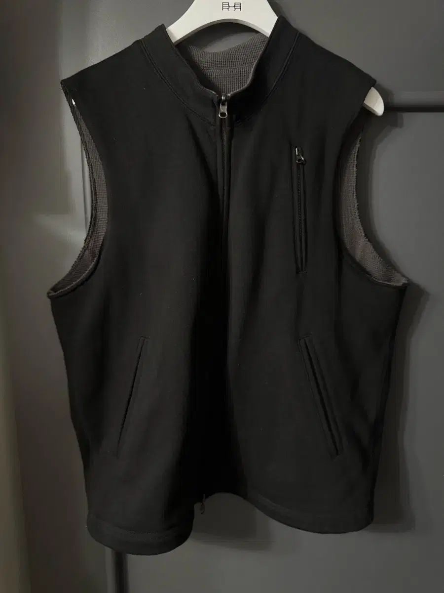 4 해칭ルーム リバーシブル ジャージ ベスト ブラック