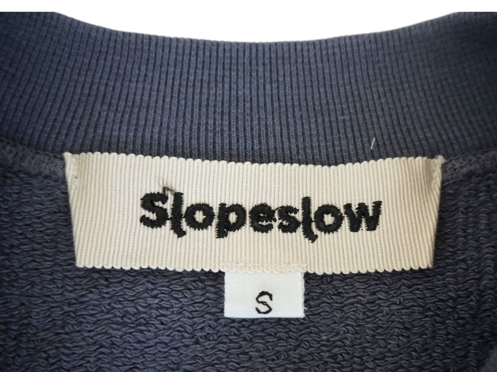 slopeslow スロープスロウ overdyed inlaid jersey sweaatshirt  