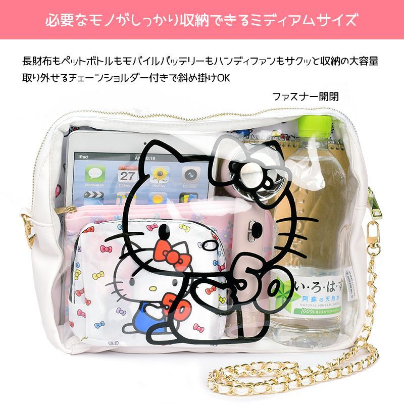 新品　ANNASUI サンリオ ハローキティ50th クリアショルダーバッグ 楽天市場】ハローキティ クリアショルダーバッグ（ハローキティ