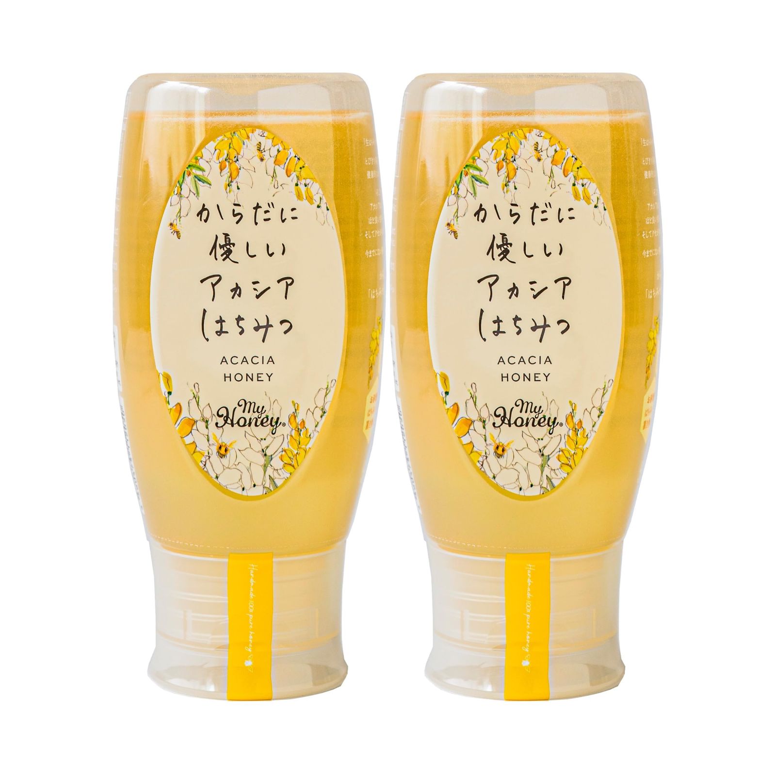 生はちみつ専門店 MY HONEY(マイハニー) アカシアハニー チューブボトル 500g&times;2本 希少 健康 美容 低GI値 ハンガリー産アカシアはちみつ100％使用 [アカシアハニー] [500g&times;2]
