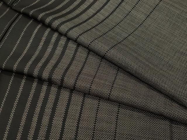 平和屋着物▽本場縞大島紬 単衣 縞 正絹 逸品 CAAV3688dy