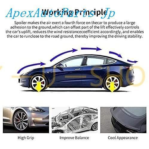 フォード マスタング GT500 2015-2020リアスポイラー 貼付けタイプ テールゲートスポイラー リアウィング トランクスポイラー FFCRYSTALESIA_COM