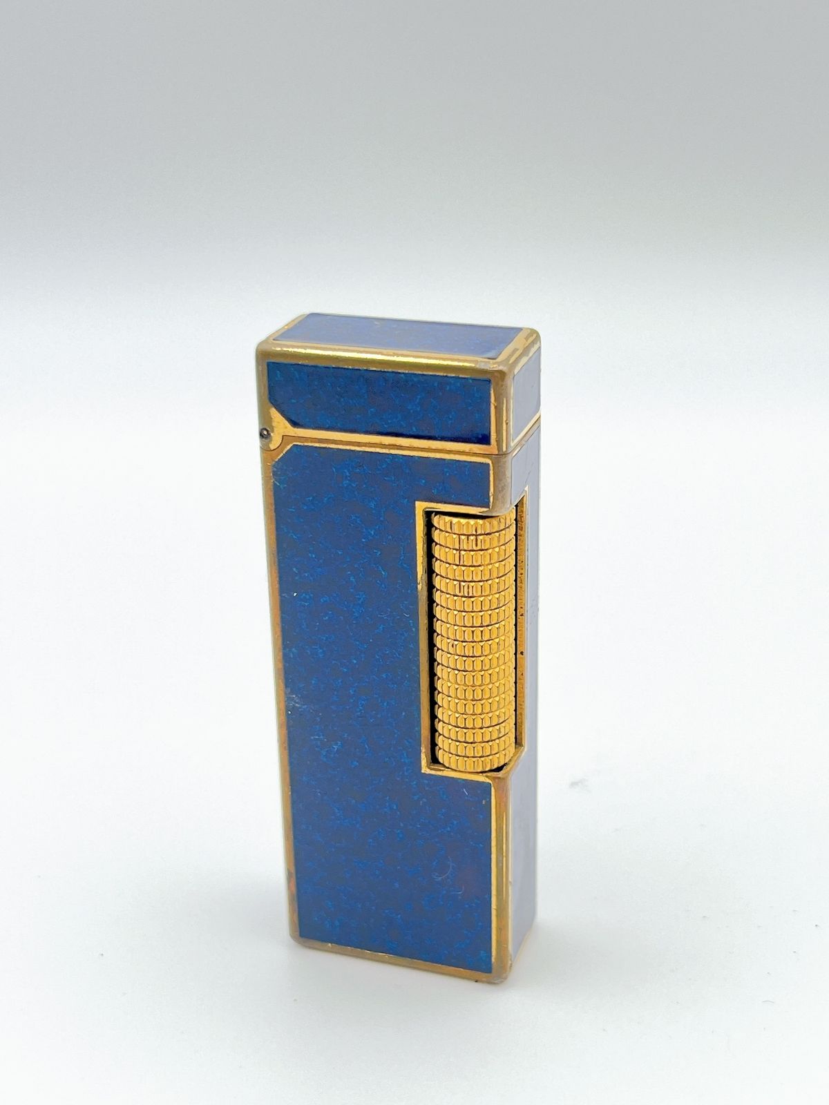 Dunhill|ダンヒル ガスライター ゴールド|ネイビー REF.24163 AT123