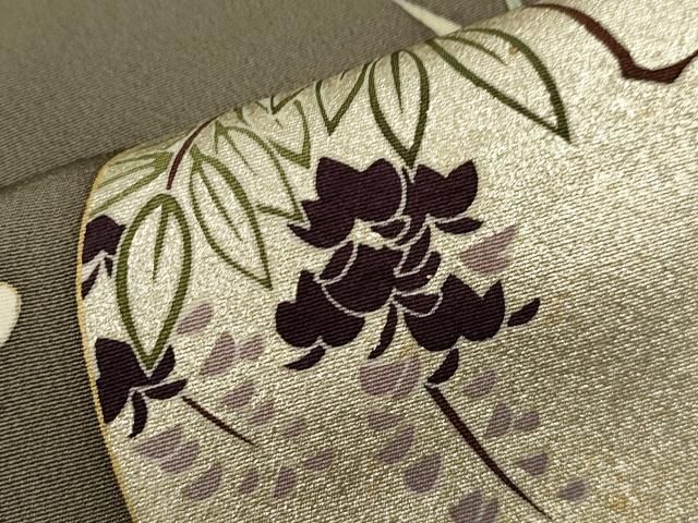 作家物 色留袖 刺繍 松ぼっくり 松葉 銀杏 裄68紋無し 正絹 AK-3898 豪華本金糸 色留袖 金駒刺繍 鶴に船 金箔 紋なし 正絹 AK-7980