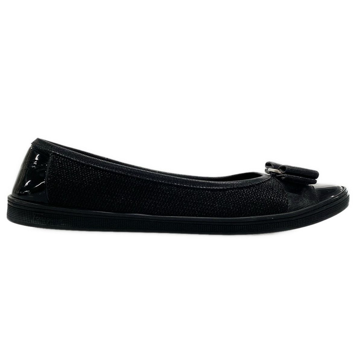 サルバトーレ　フェラガモ黒 フラットシューズ 7号Mサイズ 携帯できるシューズ FERRAGAMO/SalvatoreFerragamo(サルバトーレフェラガモ