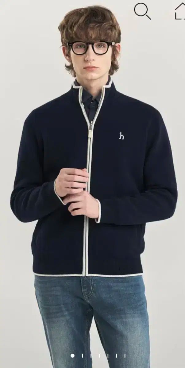 HAZZYS ヘジス 防風ジップアップ カーディガン