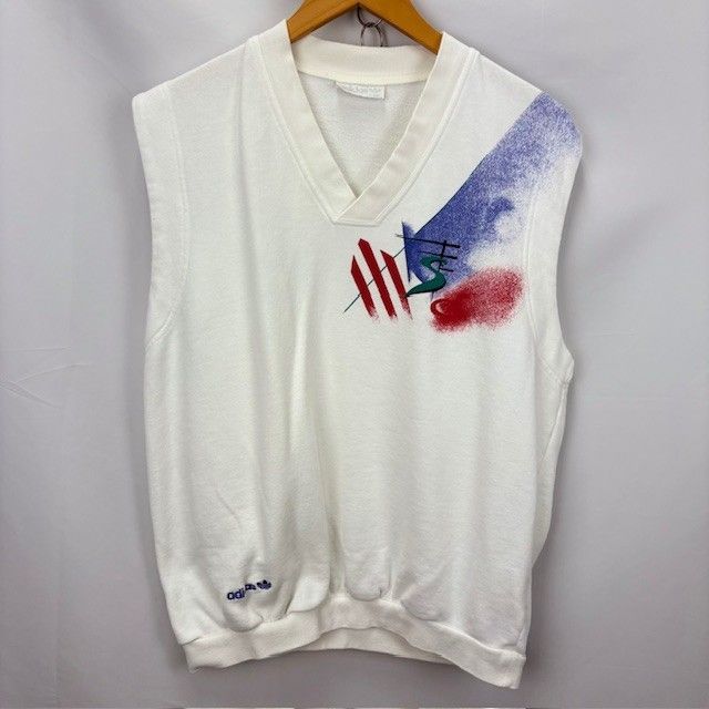 adidas エドバーグモデル ベスト LATE 80s Adidas Stefan Edberg モデル スウェットベスト サイズF180
