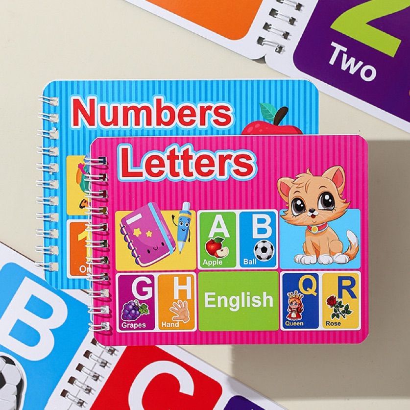 英語学習セット Numbers Letters 2冊セット英語学習ブック単語 知育玩具 教育