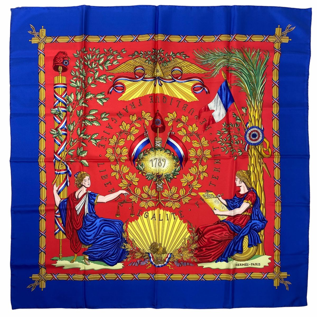 HERMES エルメス スカーフ ◇カレ 90 FRANCAISE LIBERTE