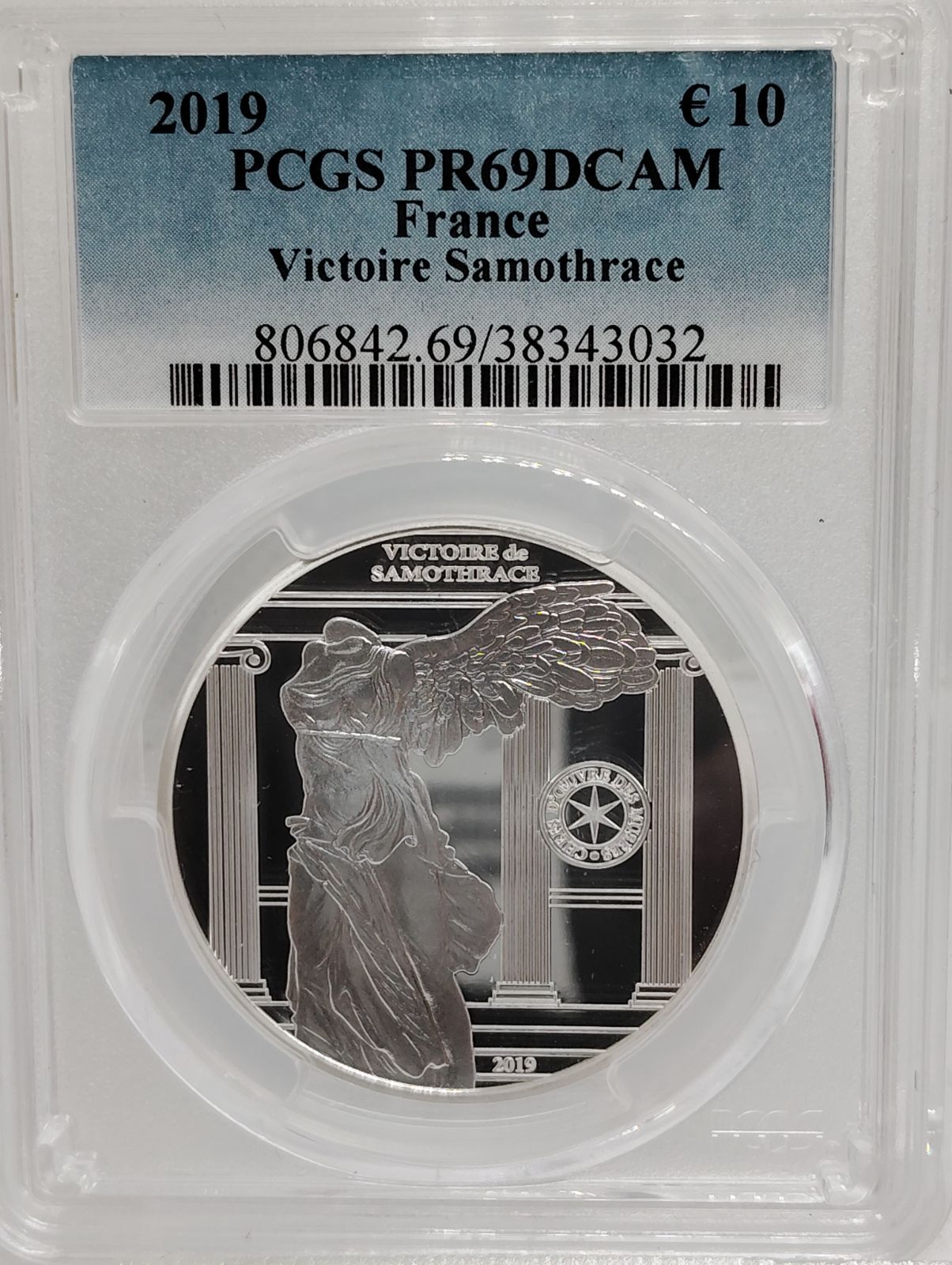 2019年★フランス/PR69DCAM/10ユーロ/銀貨/サモトラのニケ★ J09】2019年 サモトラケのニケ フランス ルーブル PCGS PR69DCAM