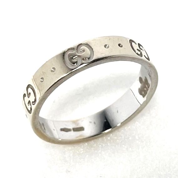 GUCCI アイコンリング 750WG K18WG ホワイトゴールド