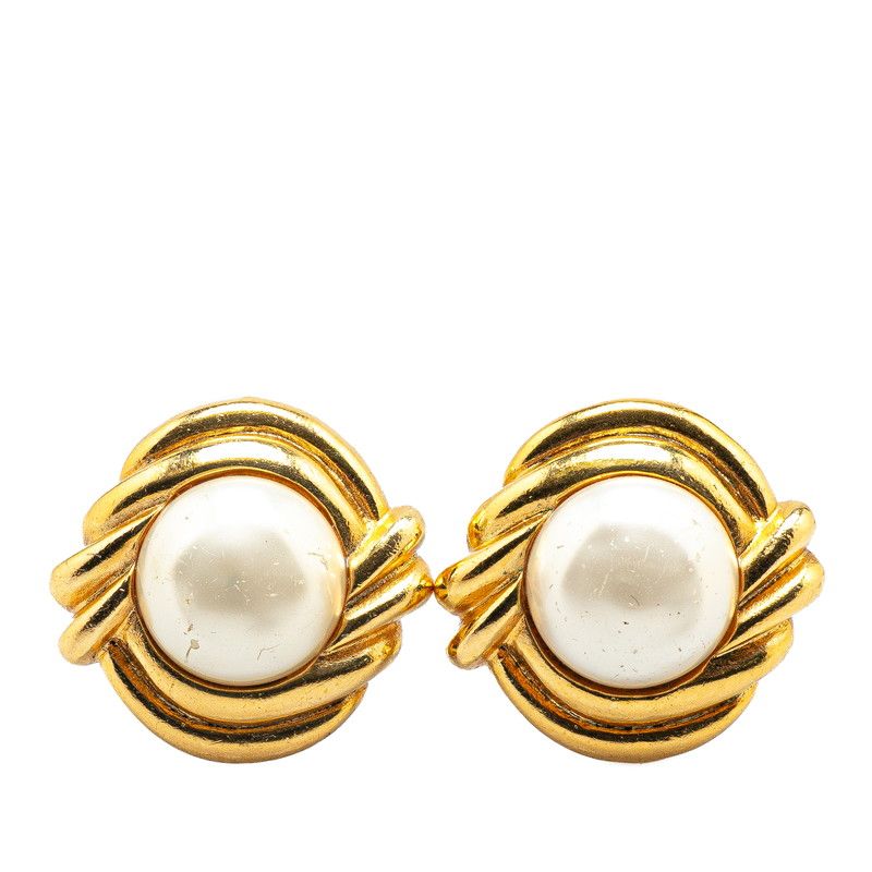 シャネル ヴィンテージ ゴールド メッキ フェイクパール レディース CHANEL 1-0204763
