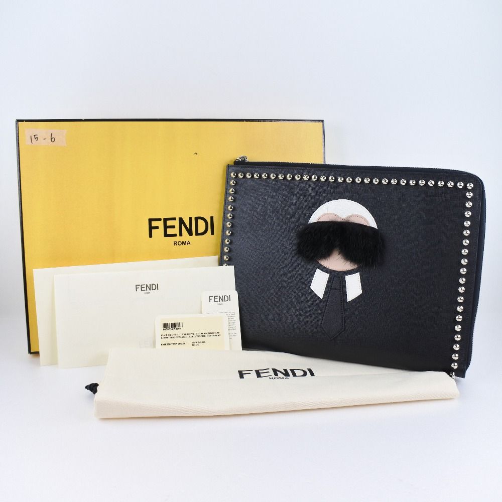 新品未使用】フェンディ 勢いづい クラッチバッグ カール 
