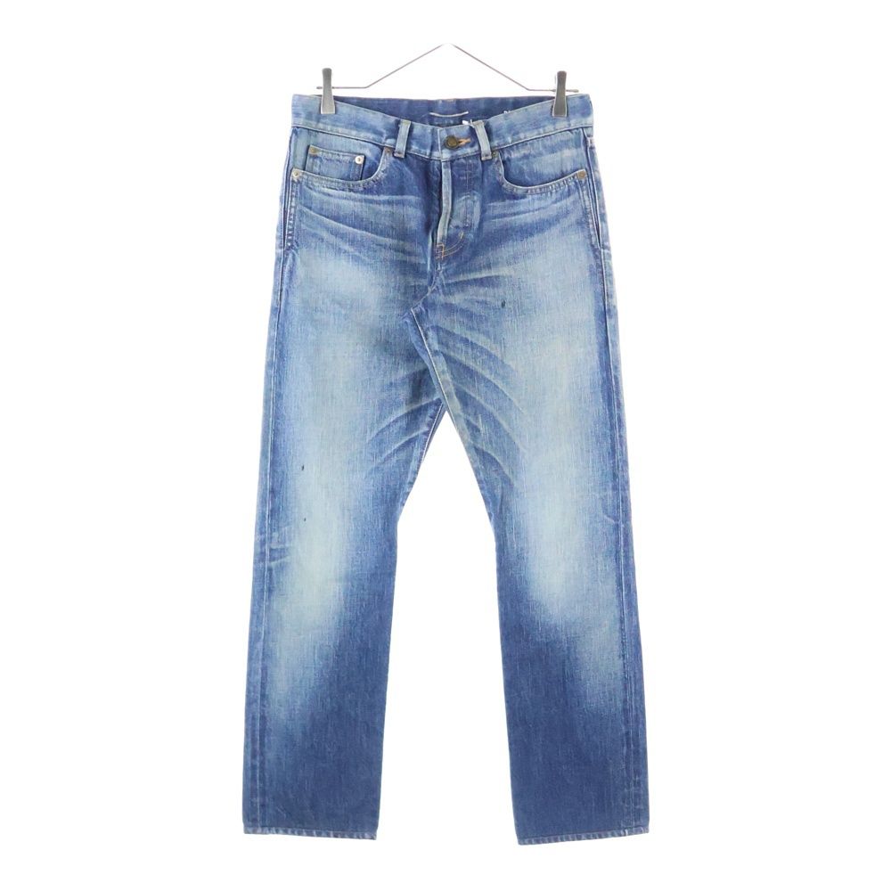 SAINT LAURENT デニム 20aw SAINT LAURENT PARIS (サンローランパリ) 20AW STRAIGHT JEANS ロゴ