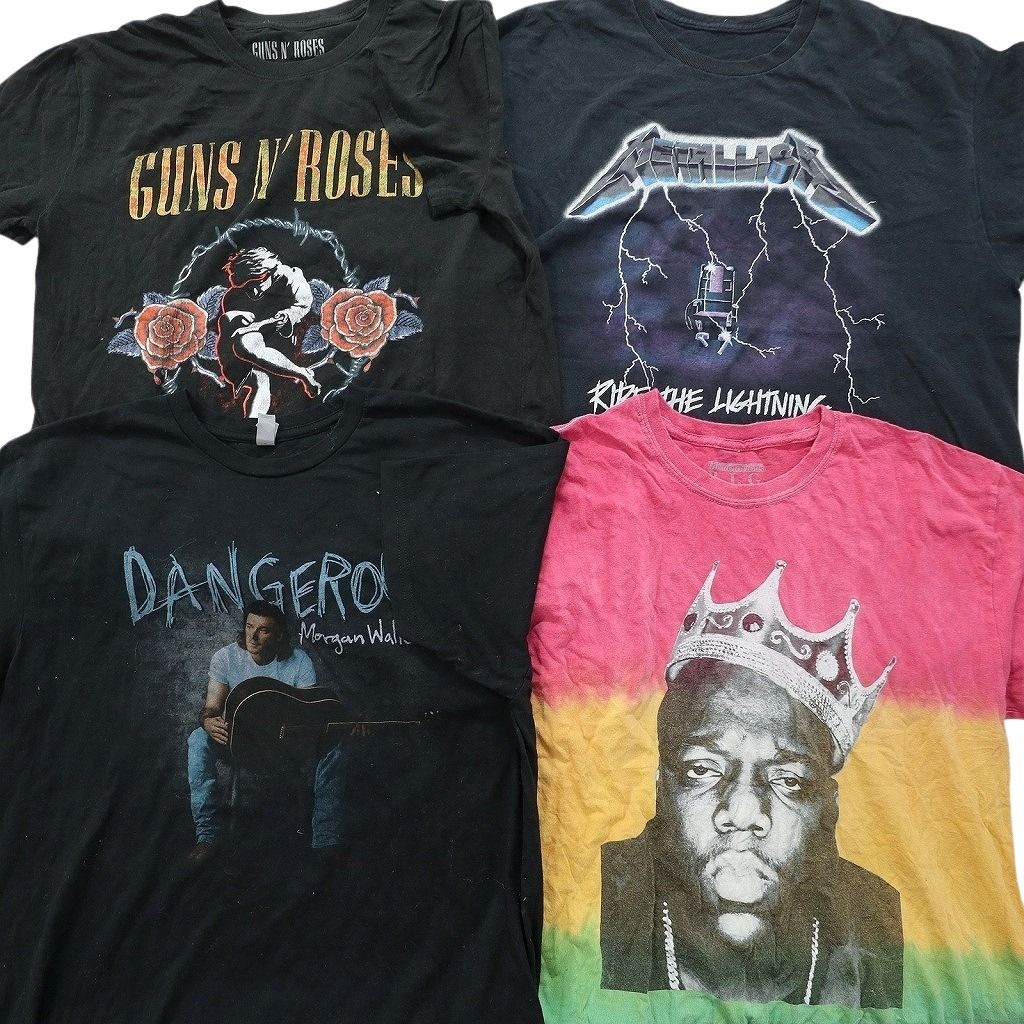 古着卸 まとめ売り 音楽・バンド 半袖Tシャツ 16枚セット (メンズ XL  