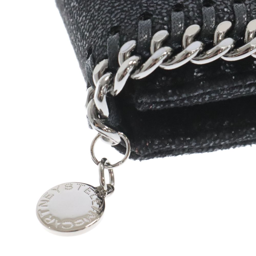 STELLA McCARTNEY ステラマッカートニー CONTINENTAL FLAP WALLET ECO SHAGGY DEER ファラベラ コンチネンタルフラップ ロングウォレット 長財布 ブラック STELLA McCARTNEY (ステラマッカートニー) CONTINENTAL FLAP WALLET