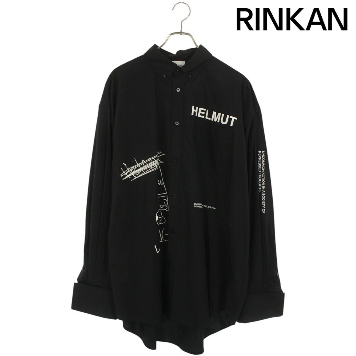 ヘルムートラング ロゴプリントコットン長袖シャツ メンズ S/M - メルカリ 