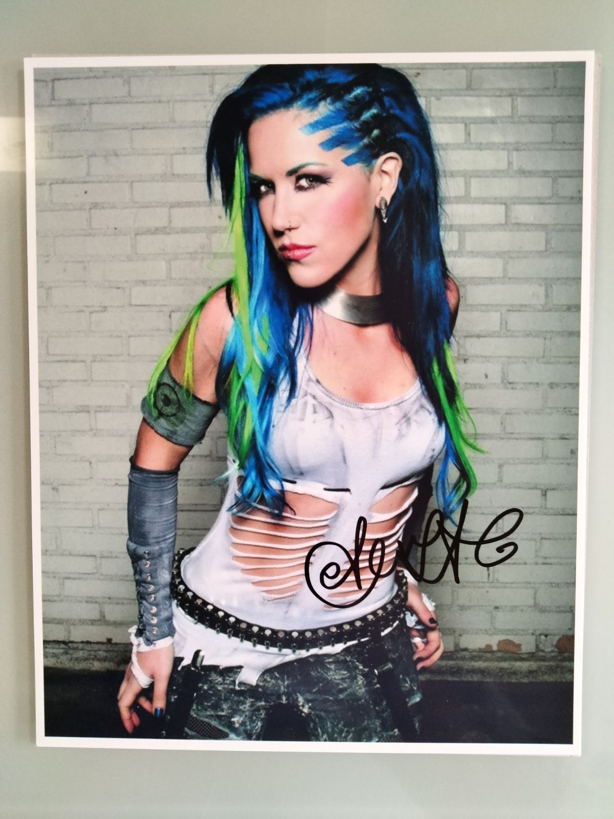 アリッサ・ホワイト＝グラズ直筆サイン入り超大型写真…Alissa White-Gluz…ヘヴィメタルミュージシャン - メルカリ