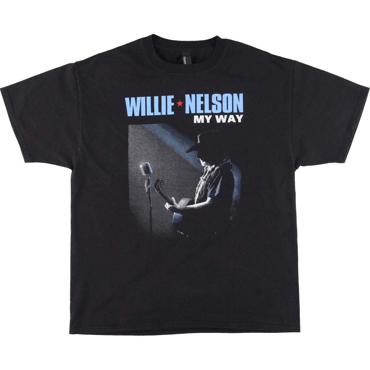 古着 ヘインズ Hanes WILLIE NELSON ウィリーネルソン 両面プリント バンドTシャツ バンT メンズL /eaa430367