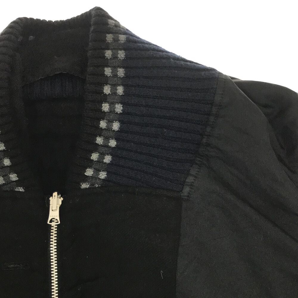 Sacai (サカイ) 20AW Solid Shrivel Jacket リバーシブルニット切替ブルゾンジャケット 20-02386M ブラック -  メルカリ