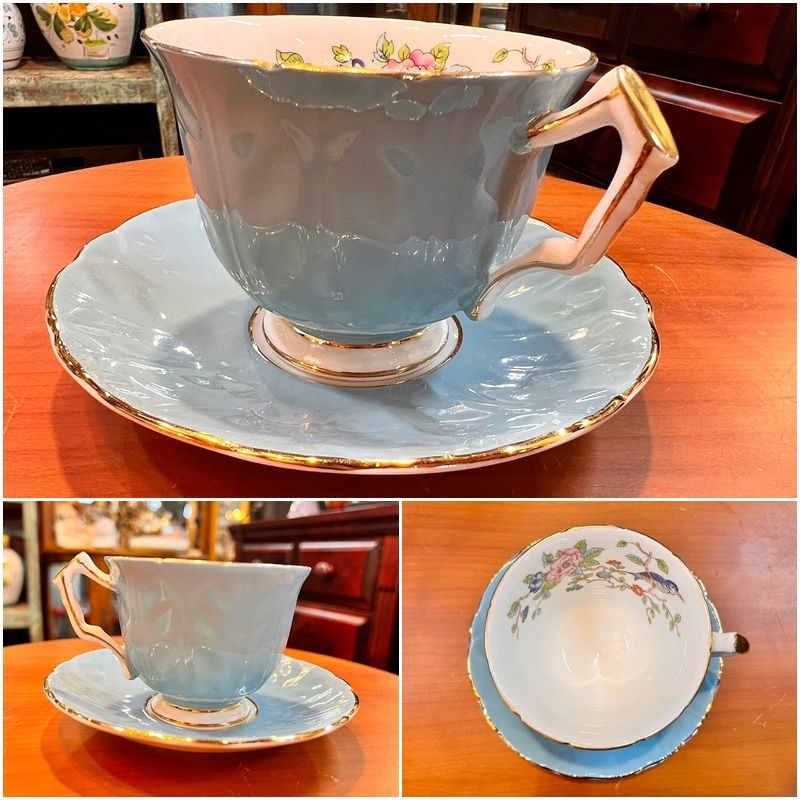 ボーンチャイナ エインズレイ オーチャードゴールドコバルトブルー