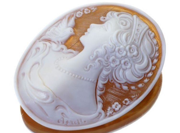 ジュエリー極】マリアーノ・アキート作 綺麗な貴婦人と小鳥の彫刻 高級