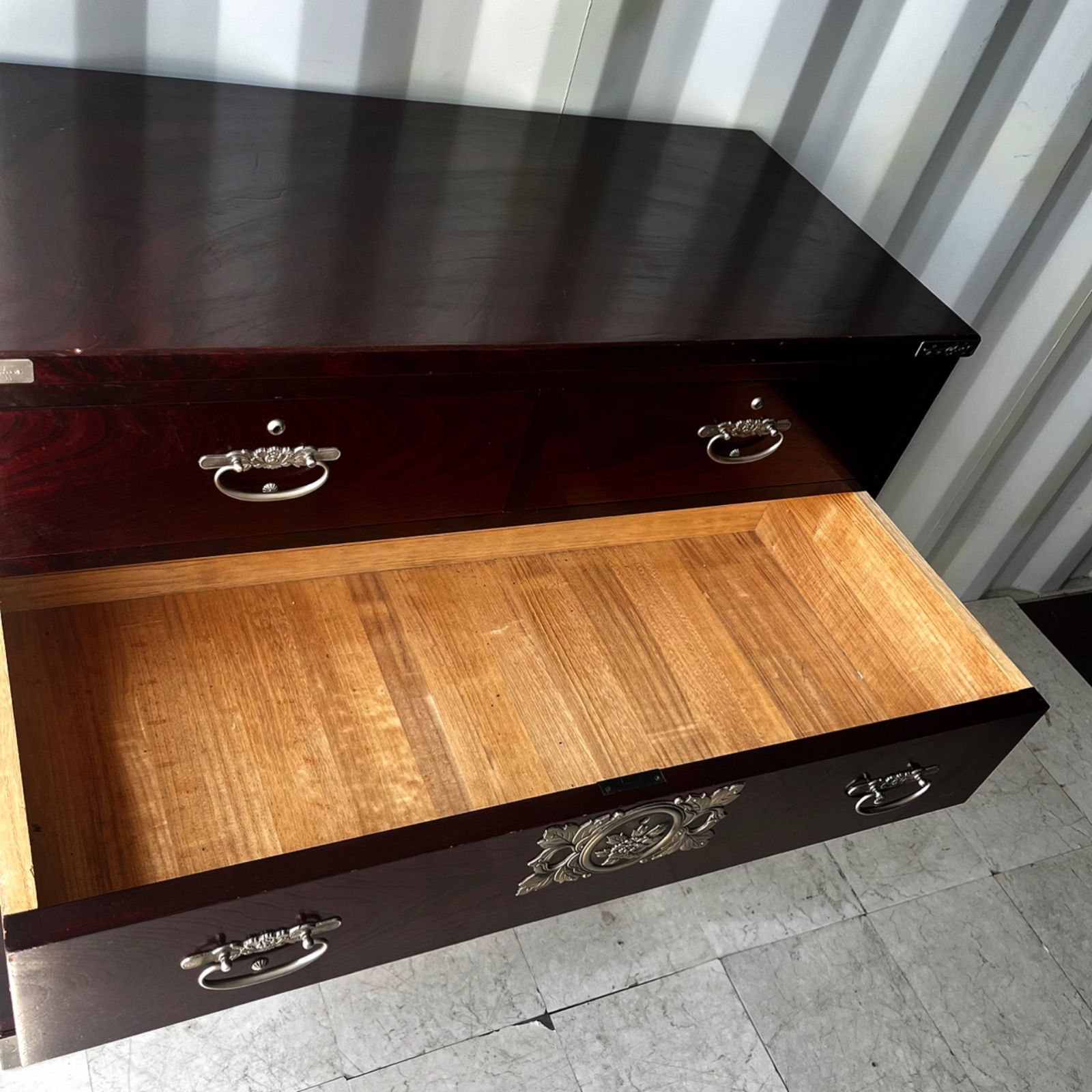 取付無料！二本松伝統家具 田中家具 ケヤキ アンティーク和ダンス